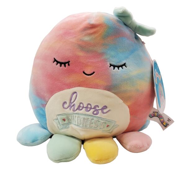 Squishmallow Opal Octopus Choose Kindness Sleepy Pajamas Winter Release Plush - Picture 6 of 6